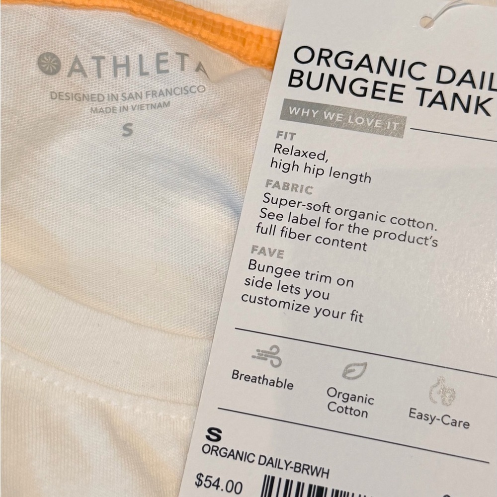 Athleta Organic Daily Bungee White Tank Top - Picture 11 of 12